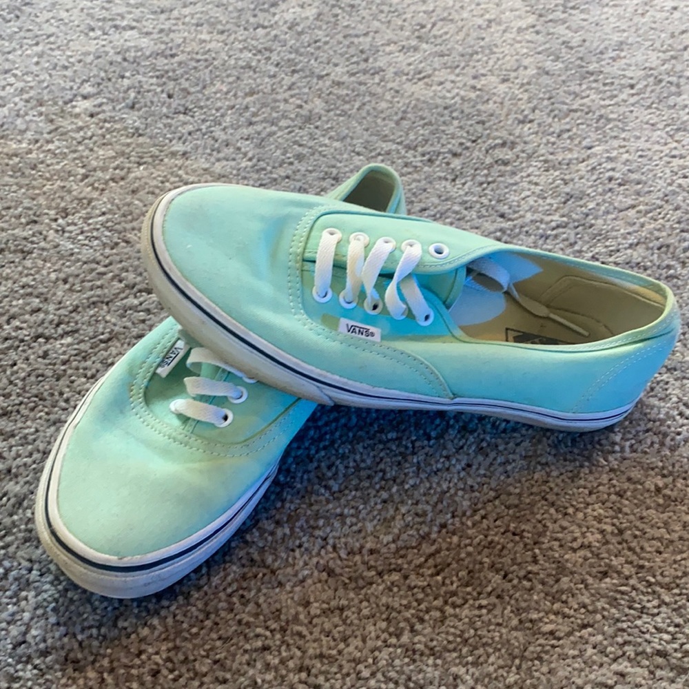 Mint Green Women’s Vans- Size 9 1/2